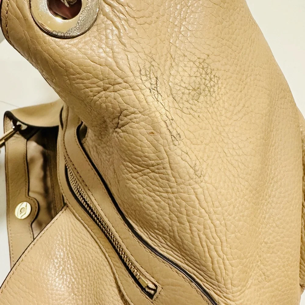 MICHAEL‎ KORS Shoulder Bag Leather 3-Section Gold Chain Leather Straps Purse